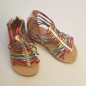 Olive & Edie Egyptian Style Multi-Color Summer Sandal, Size 7